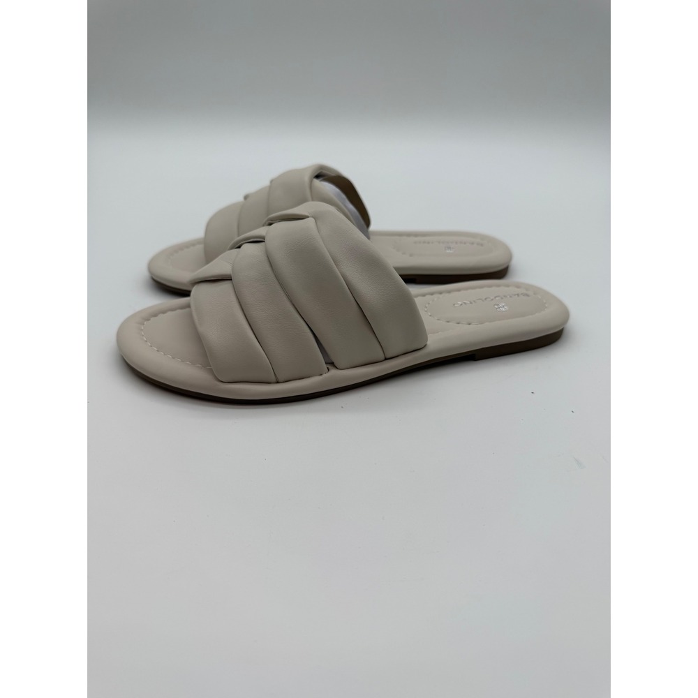 Bandolino Vistan3 Ivory Padded Braided Slide Sandals Womens 5M Flat